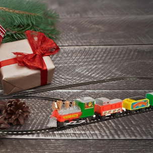 Juego de tren de navidad con 9 piezas para decoración