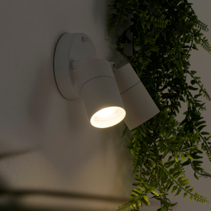 Forlight Pixa Double aplique de uso interior  doble para bombilla GU10 en color blanco