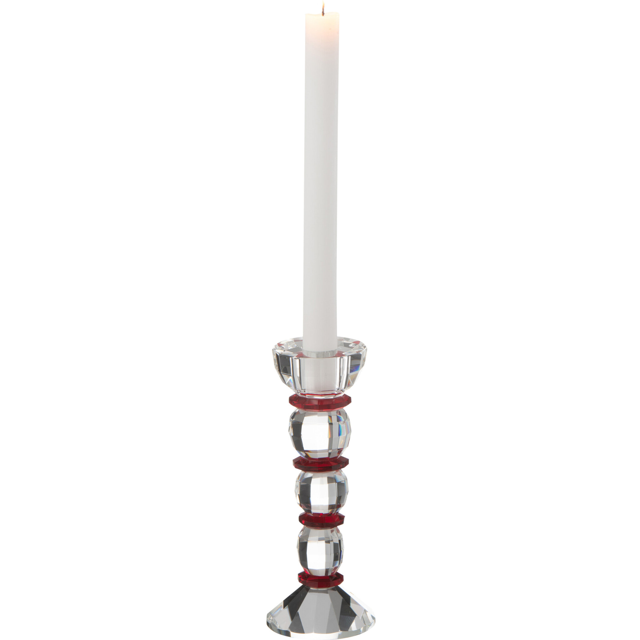 J-Line chandelier Annie - crystal - rouge/transparent - small