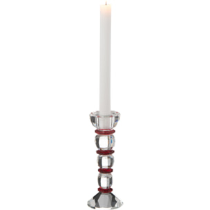 J-Line chandelier Annie - crystal - rouge/transparent - small