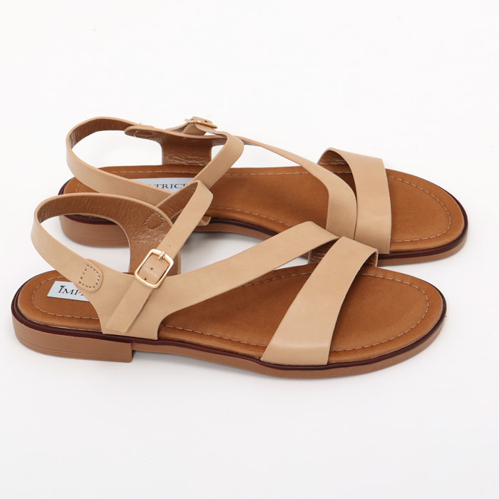 Sandali bassi in simil pelle