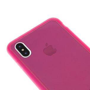 DAM COVER IN TPU TRASPARENTE CON COLORI IPHONE X 7x1x14 Cm. Colore rosa