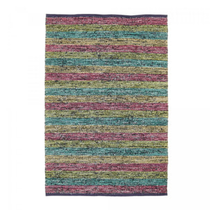 Tapis kilim fait main en coton motif géométrique