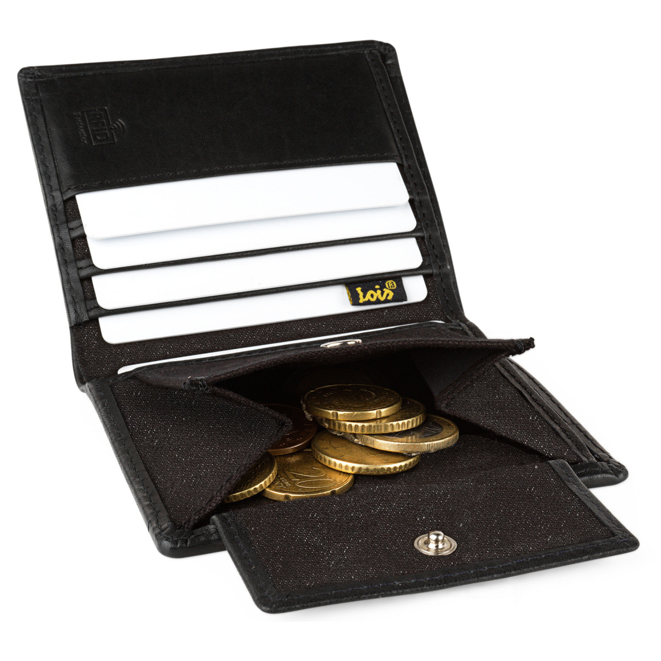 Cartera Hombre Piel Lois Rogers Negro