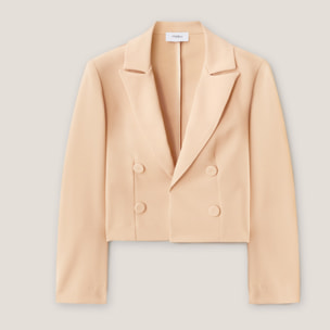 Motivi - Chaqueta spencer con magas a tres cuartos - Beige