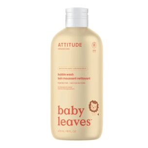 Jabón de burbujas fragancia Nectar de Pera, Attitude, 473 ml
