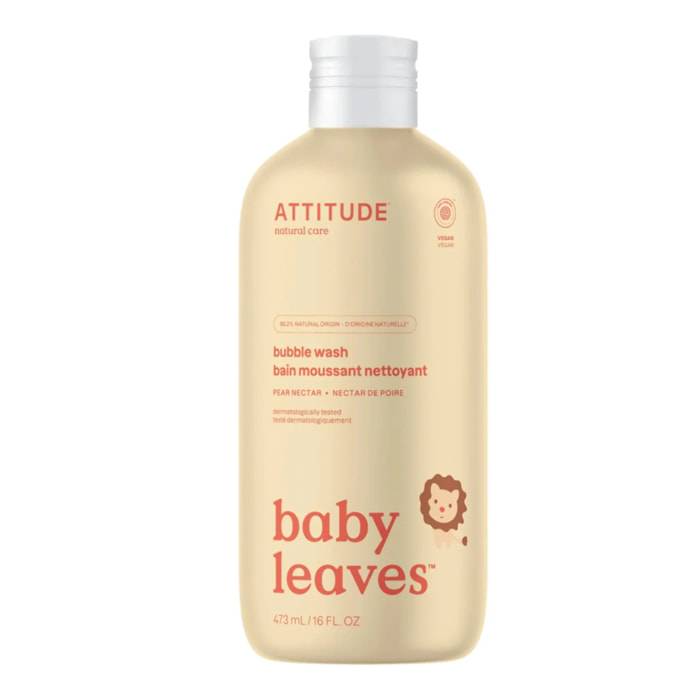 Jabón de burbujas fragancia Nectar de Pera, Attitude, 473 ml