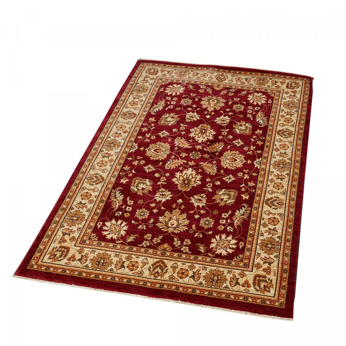 Tapis Same rouge et beige aux motifs floraux d'inspiration Orientale