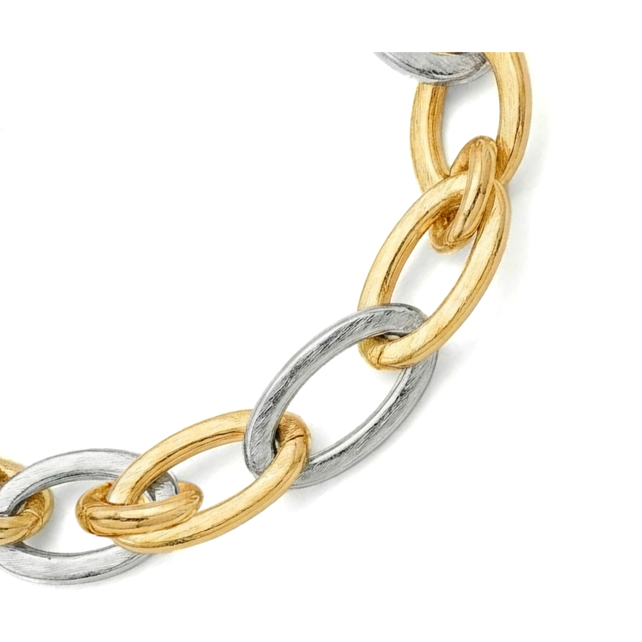 Pulsera Adelky acabado plata y oro amarillo 18k