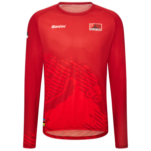 2025 Uci Mtb World Championships – Maillot Manga Larga Mtb Valais - Rojo - Unisex