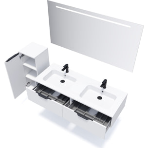 Ensemble double vasque 2 tiroirs + miroir - SOHO