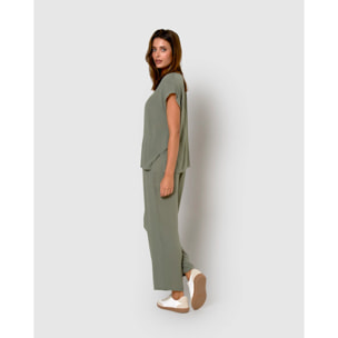 Camisa de mujer de viscosa bambula verde