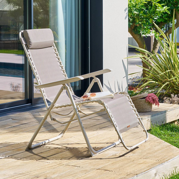 Fauteuil de jardin Silos beige lin