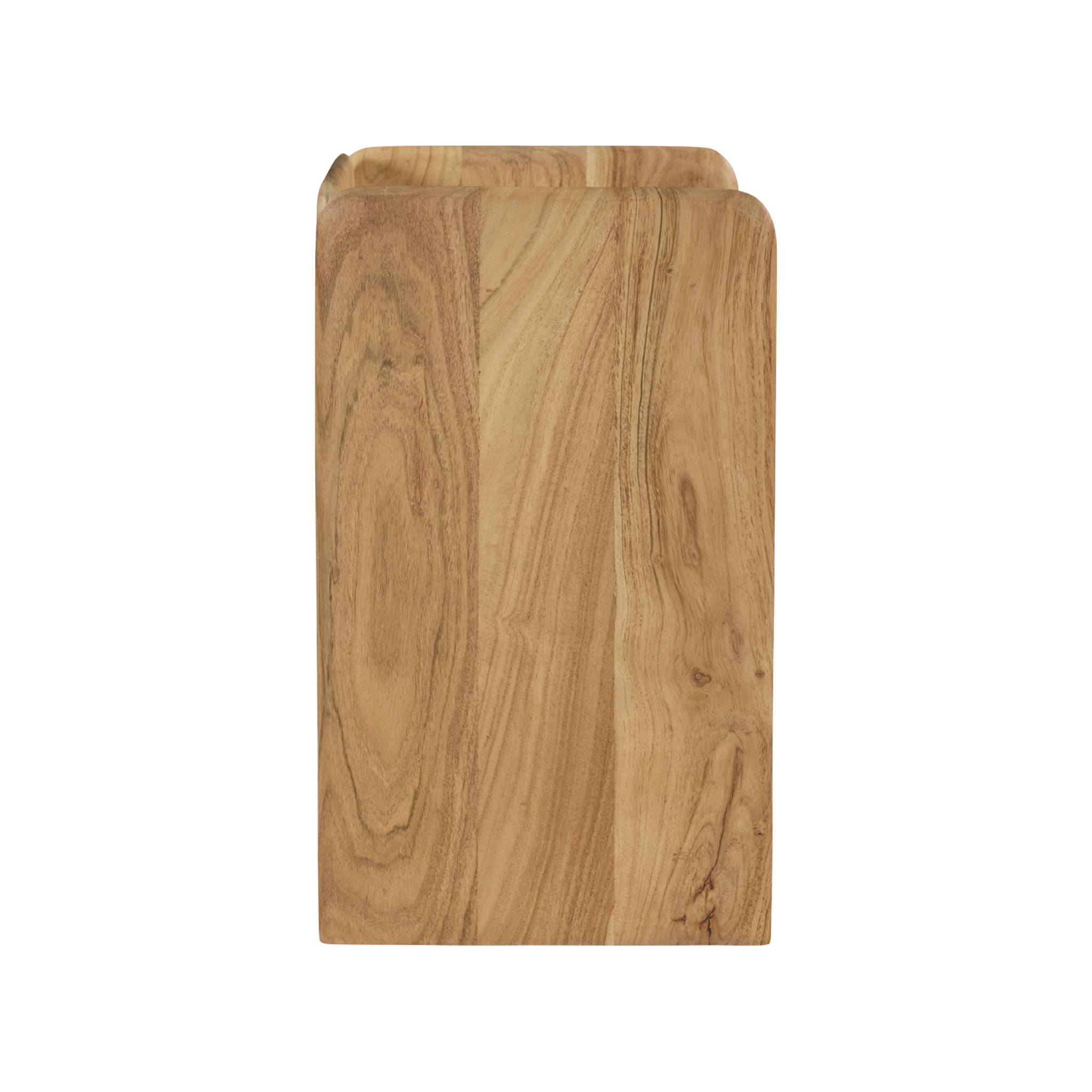 Table de chevet exotique bois d'acacia 2 niveaux TARA