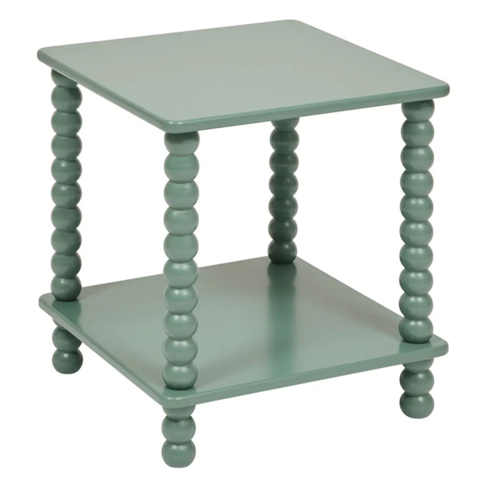 Table d'appoint Chamlo vert olive 40x40cm