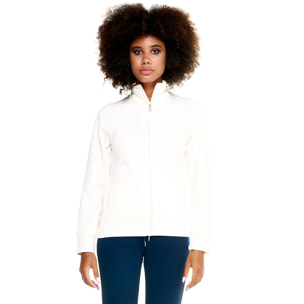 Sudadera básica mujer cremallera completa Leone