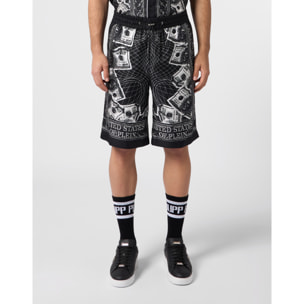 PHILIPP PLEIN Bowling Shorts Skull Dollar