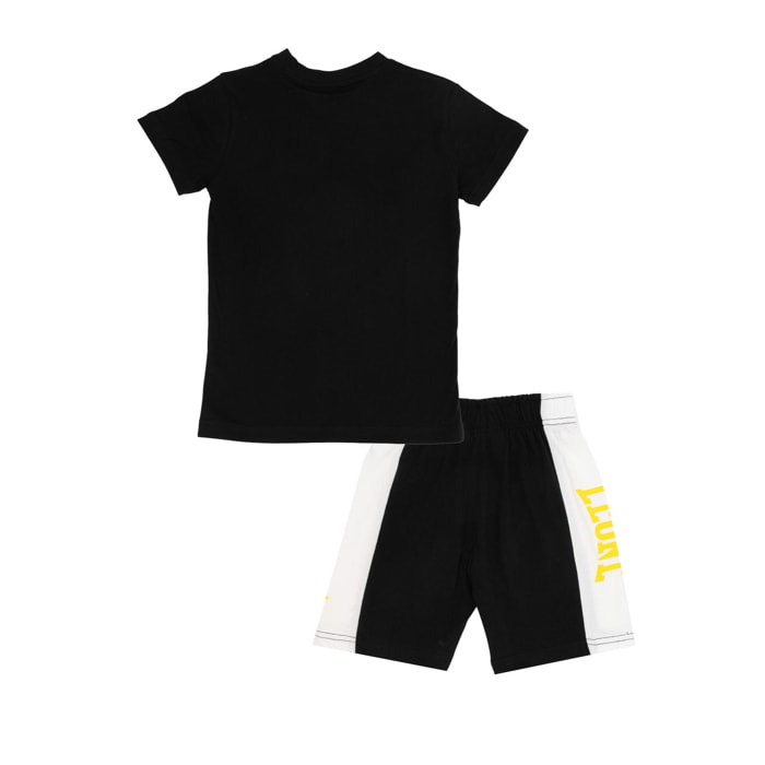 Set da bambino con t-shirt maniche corte e bermuda Fight Fluo