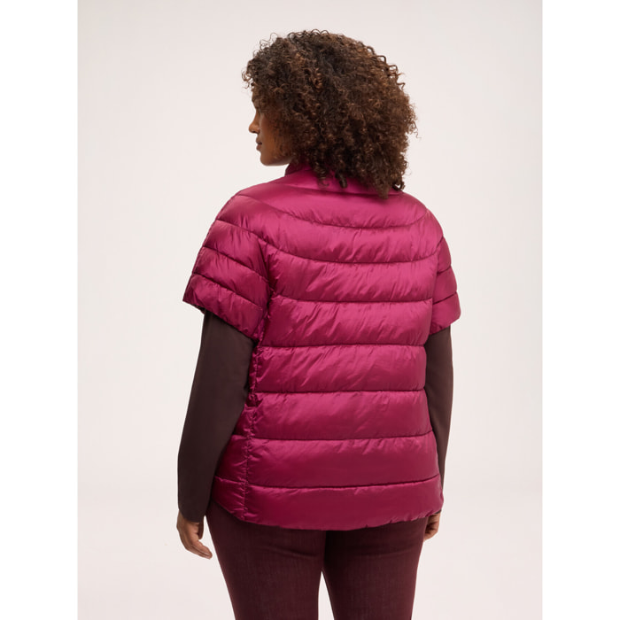 Fiorella Rubino - Piumino maniche corte reversibile - Bordeaux