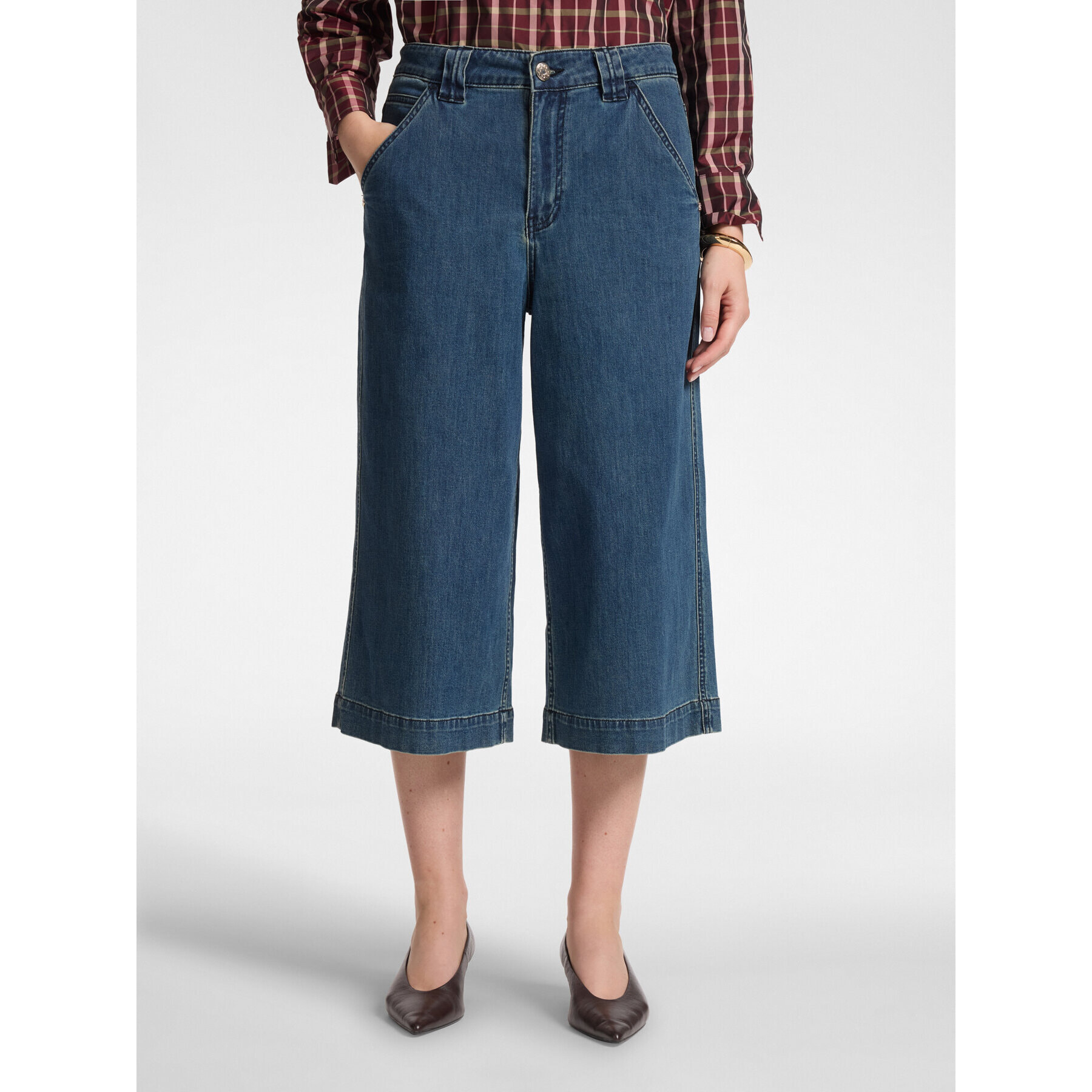 Elena Mirò - Jeans gaucho "Gea" in denim - Blu