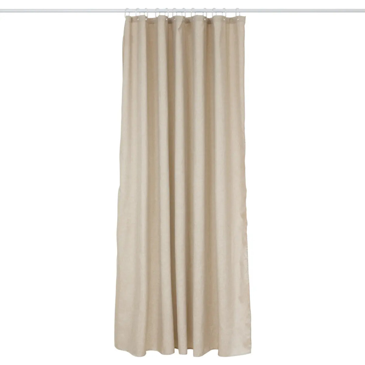 Rideau de douche L180cm beige effet lin