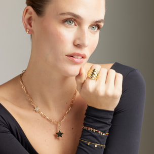 Collar de Circonita Brillante acabado en oro amarillo de 18K