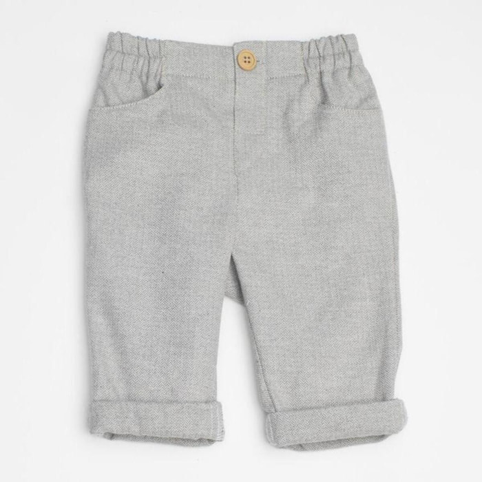 Pantalón espiga gris