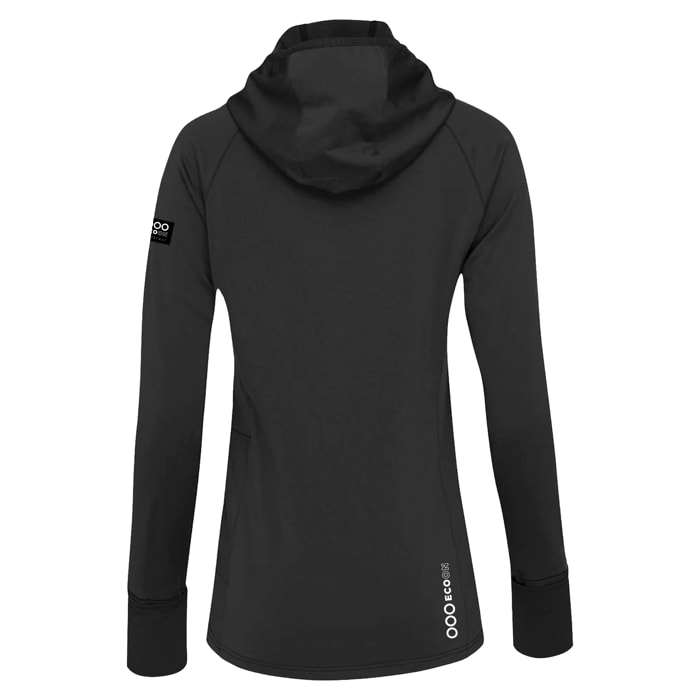 Sudadera con cappuccio donna ECOON Course du Sanglier - Nero