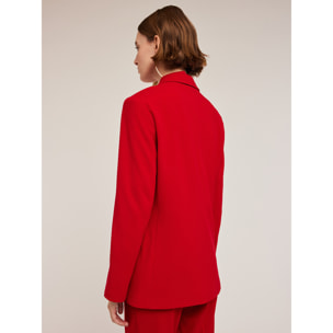 Motivi - Giacca monopetto in tessuto crêpe - Rosso