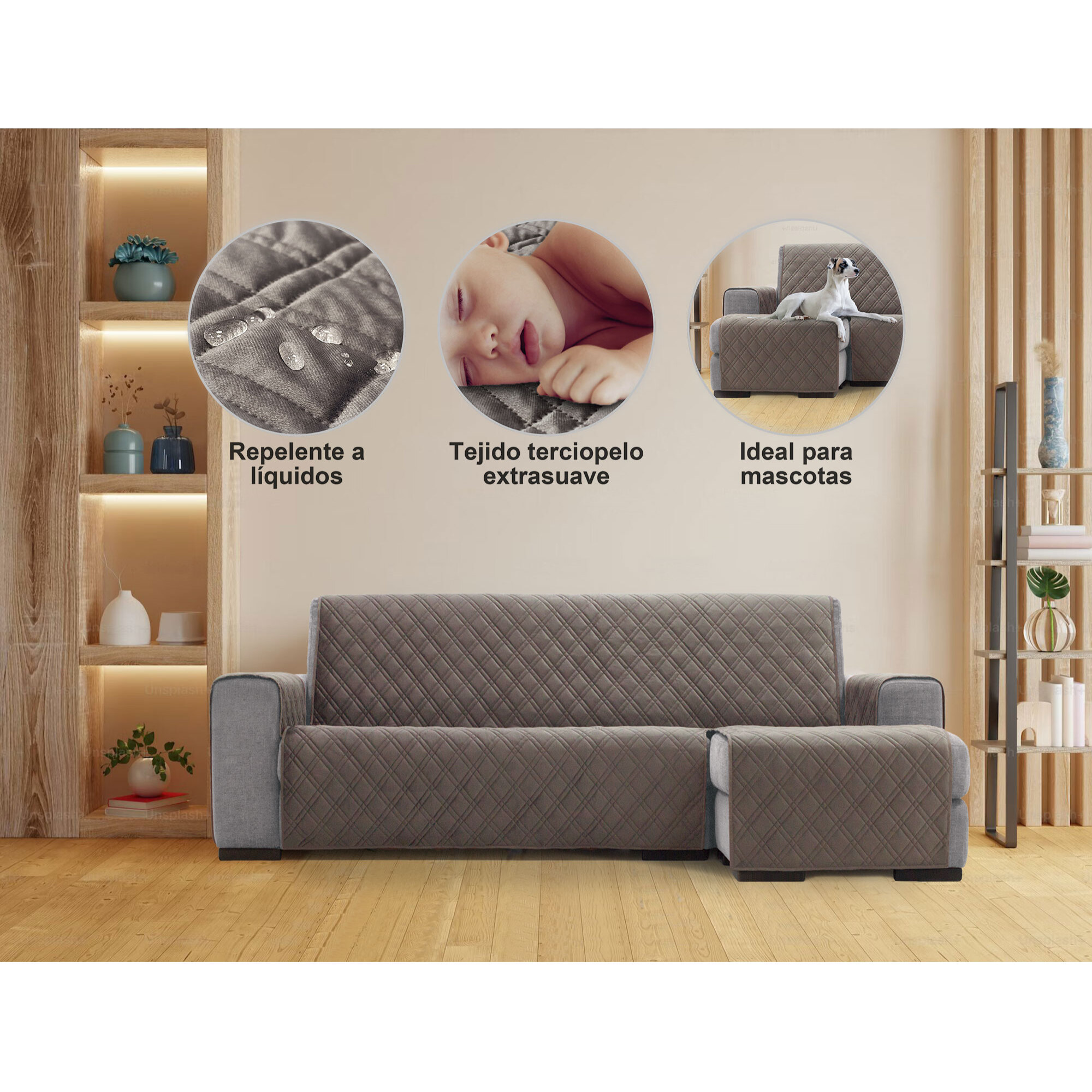 Cubre Sofá Chaise Longue Derecha modelo VERONA