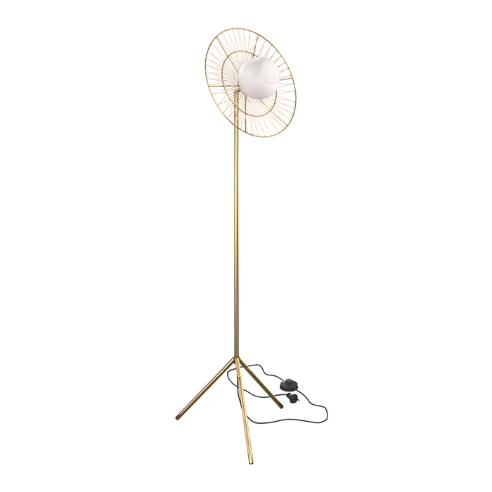Lampadaire en métal doré - Bandia