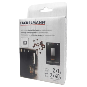 Pack entretien détartrant et nettoyage pour machine à expresso Fackelmann Petit Déjeuner