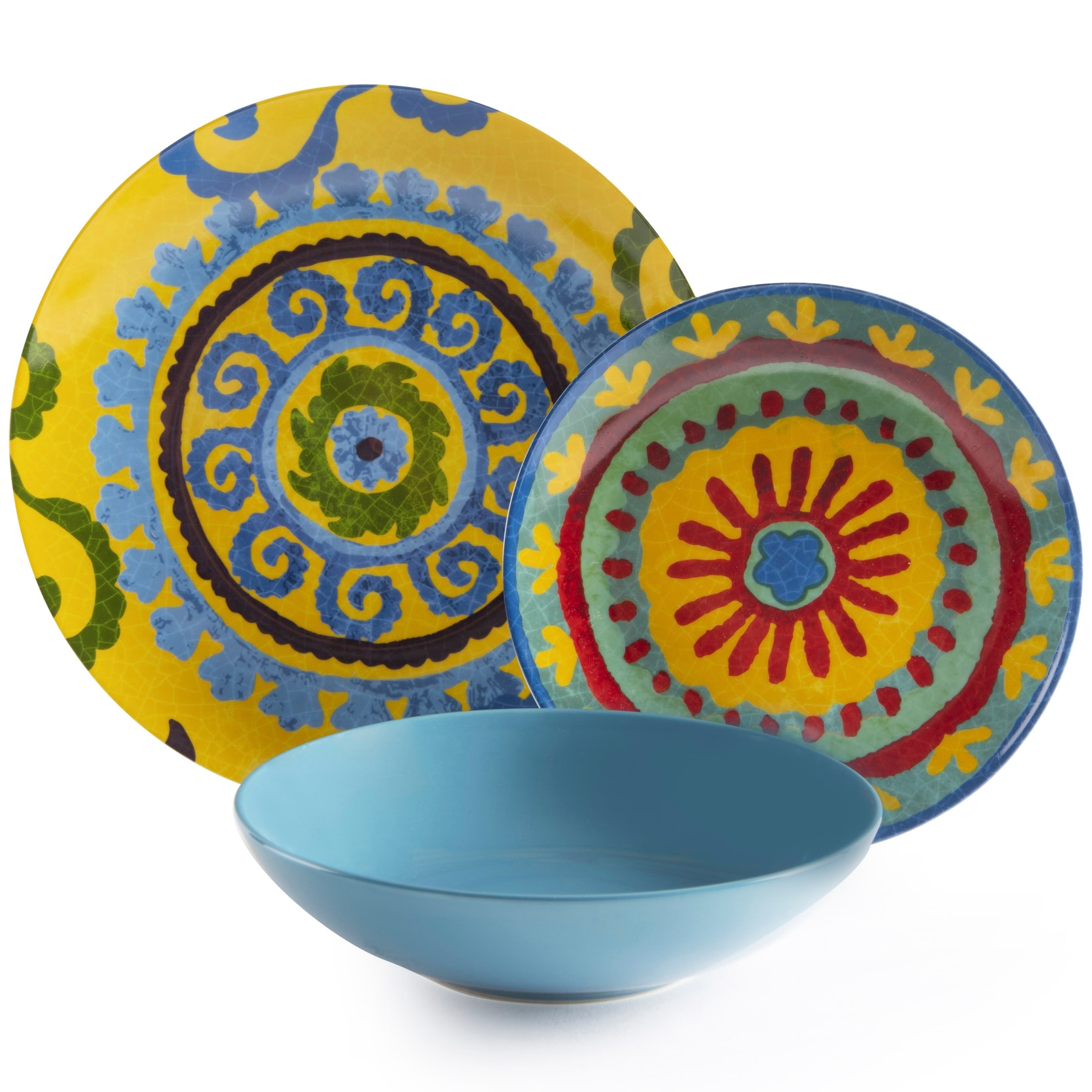 Service de table 18 pièces Excelsa – New Delhi, Porcelaine Multicolore