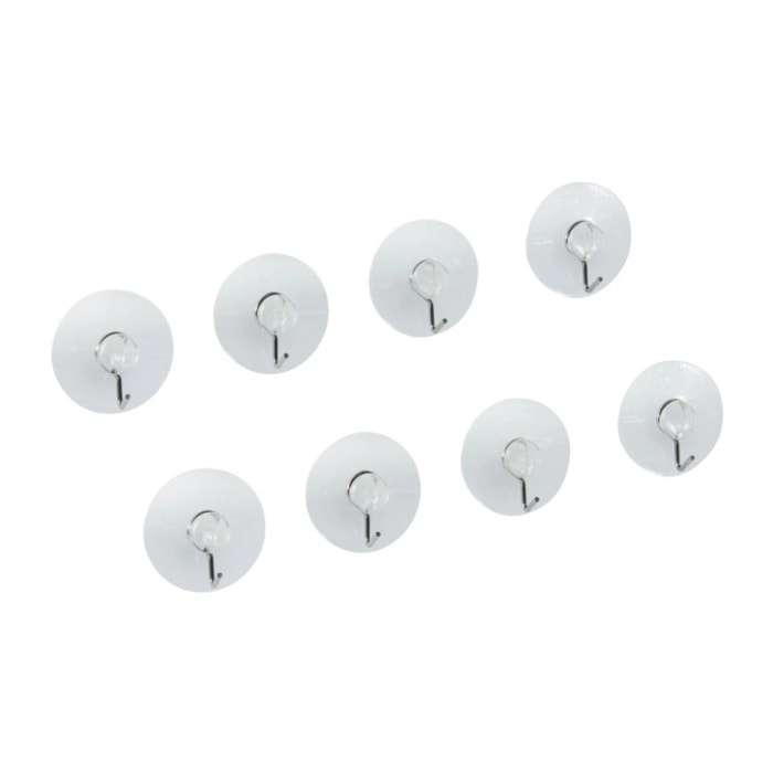 Ensemble de 8 crochets à ventouse Fackelmann Tecno