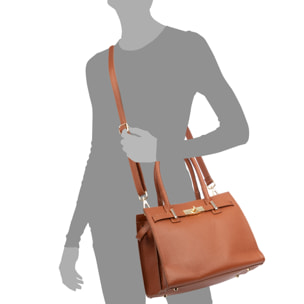 Banari borsa tote donna. Pelle autentica finitura Dollaro.