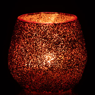 J-Line bougeoir - verre - rouge  - small