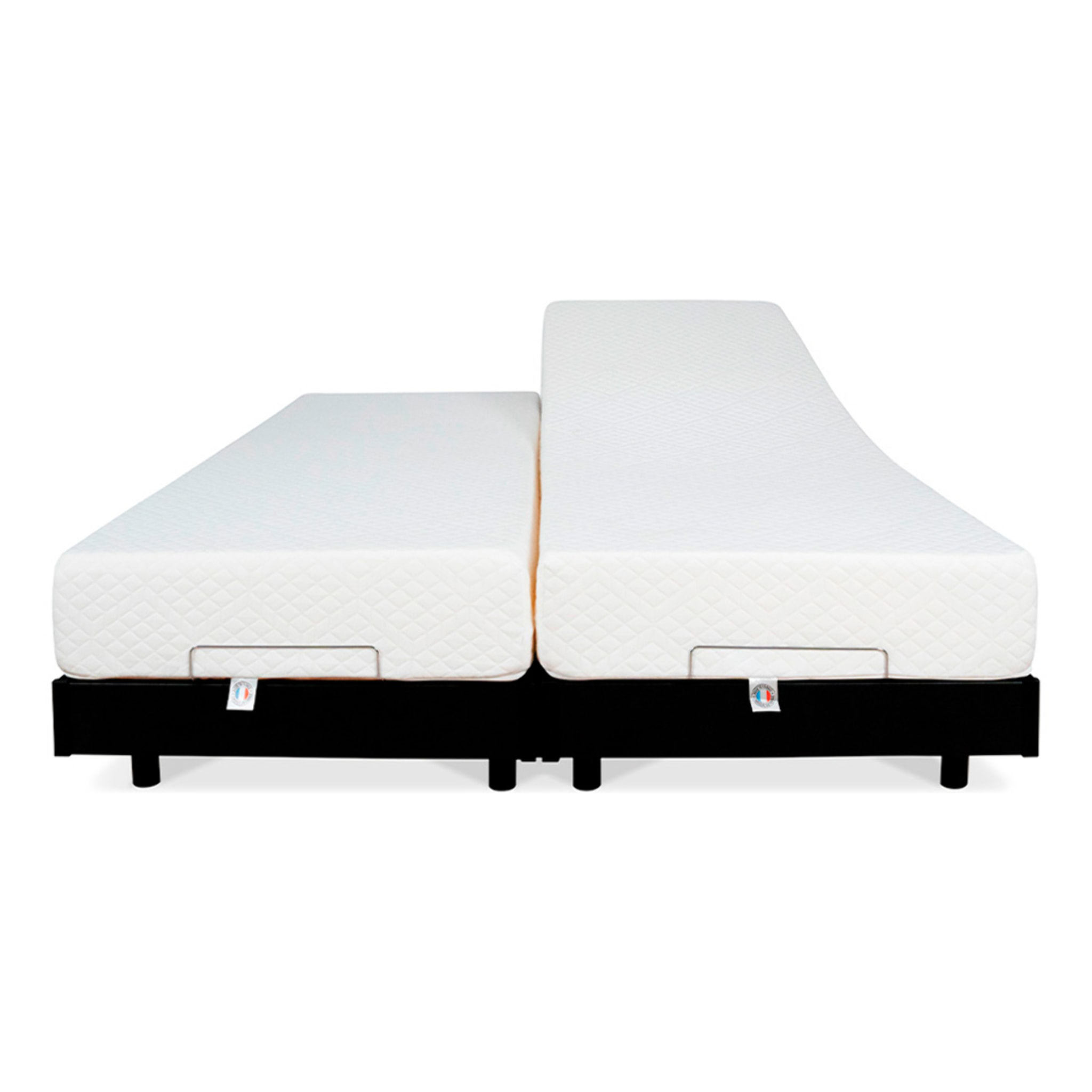 Ensemble Duo Flex 2 places | Sommiers électriques + Matelas Mémoire de forme