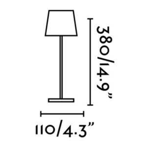 TOC LED Lampe portable noire