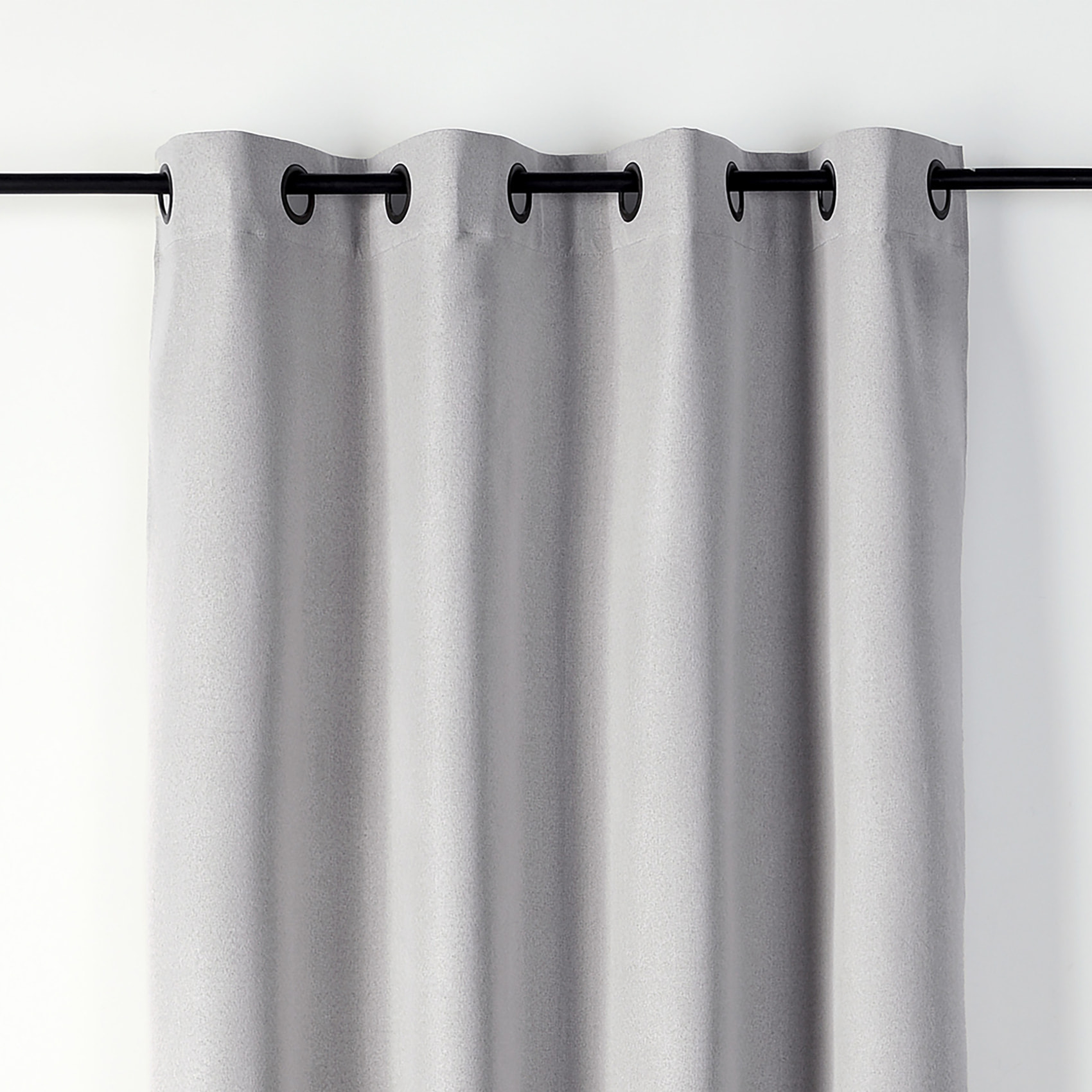 Rideau occultant chiné à oeillets - Blanc