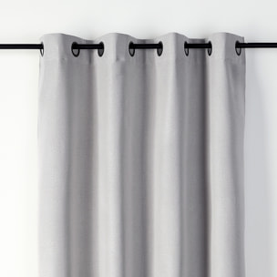 Rideau occultant chiné à oeillets - Blanc