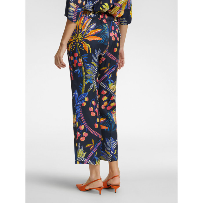 Elena Mirò - Pantalón estampado - Azul