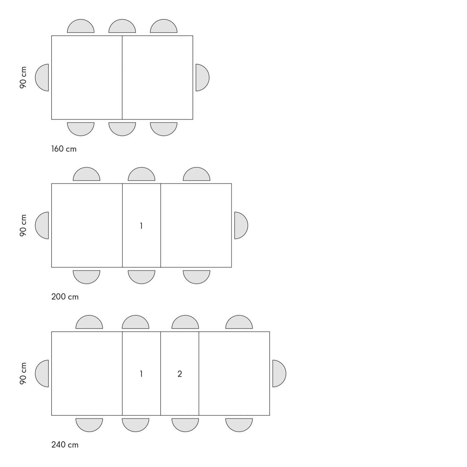 Tavolo FORTE DEI MARMI in legno, finitura bianco statuario e base in metallo bianco, allungabile 140x90 cm - 220x90 cm