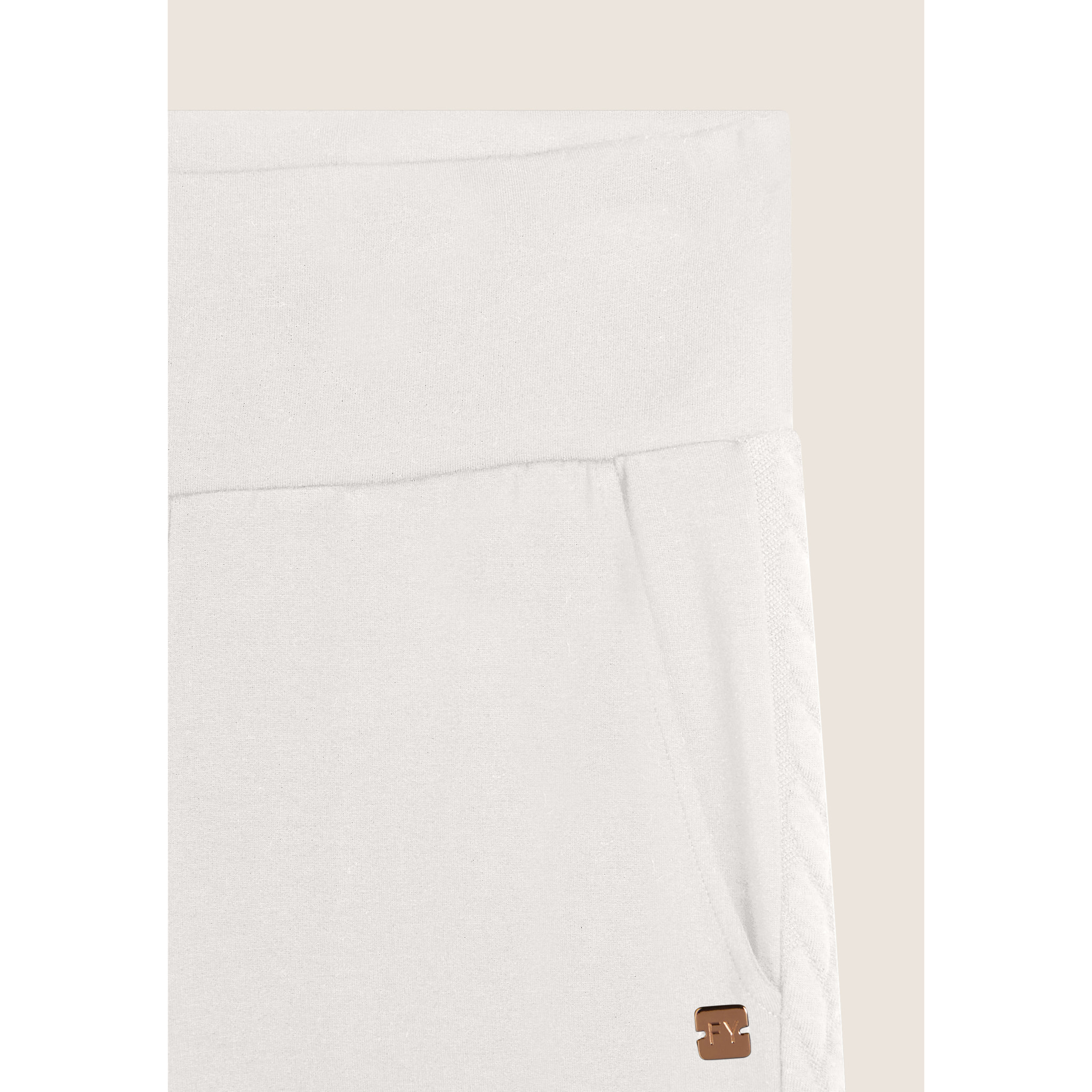 Pantalone donna in felpa viscosa con bande intrecciate