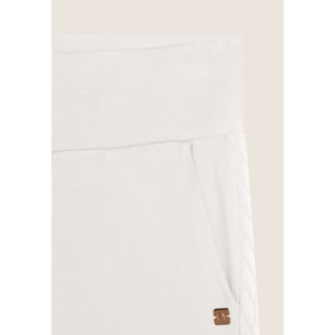Pantalone donna in felpa viscosa con bande intrecciate