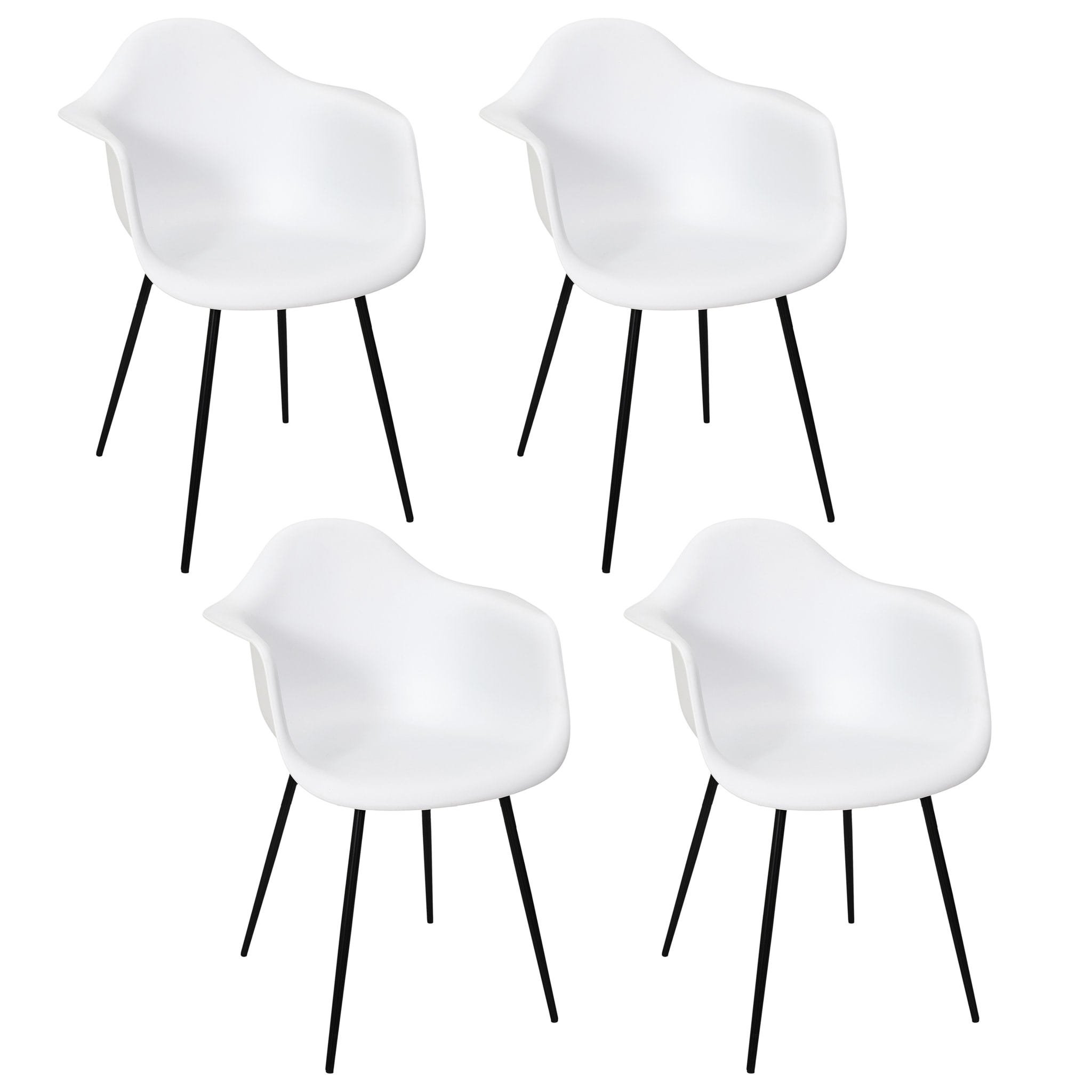 Fauteuil Gustav Blanc - Lot De 4