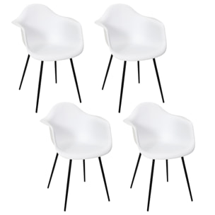 Fauteuil Gustav Blanc - Lot De 4