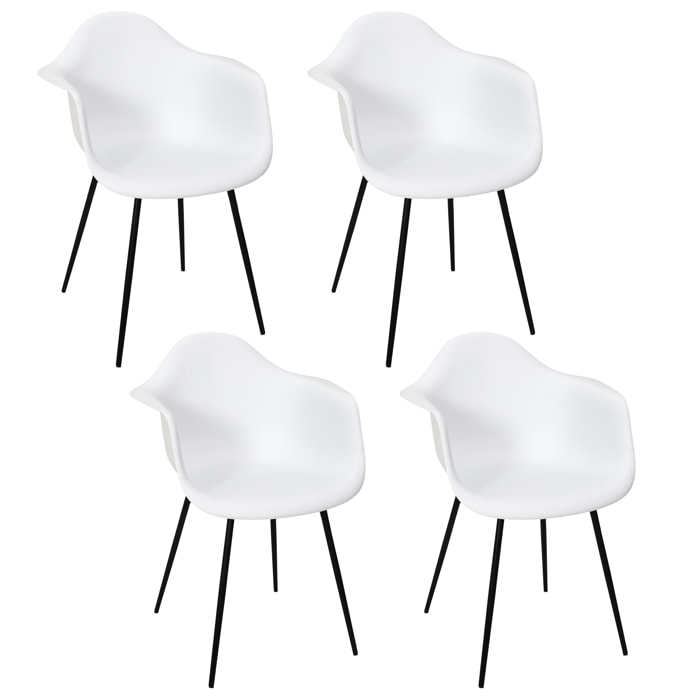 Fauteuil Gustav Blanc - Lot De 4