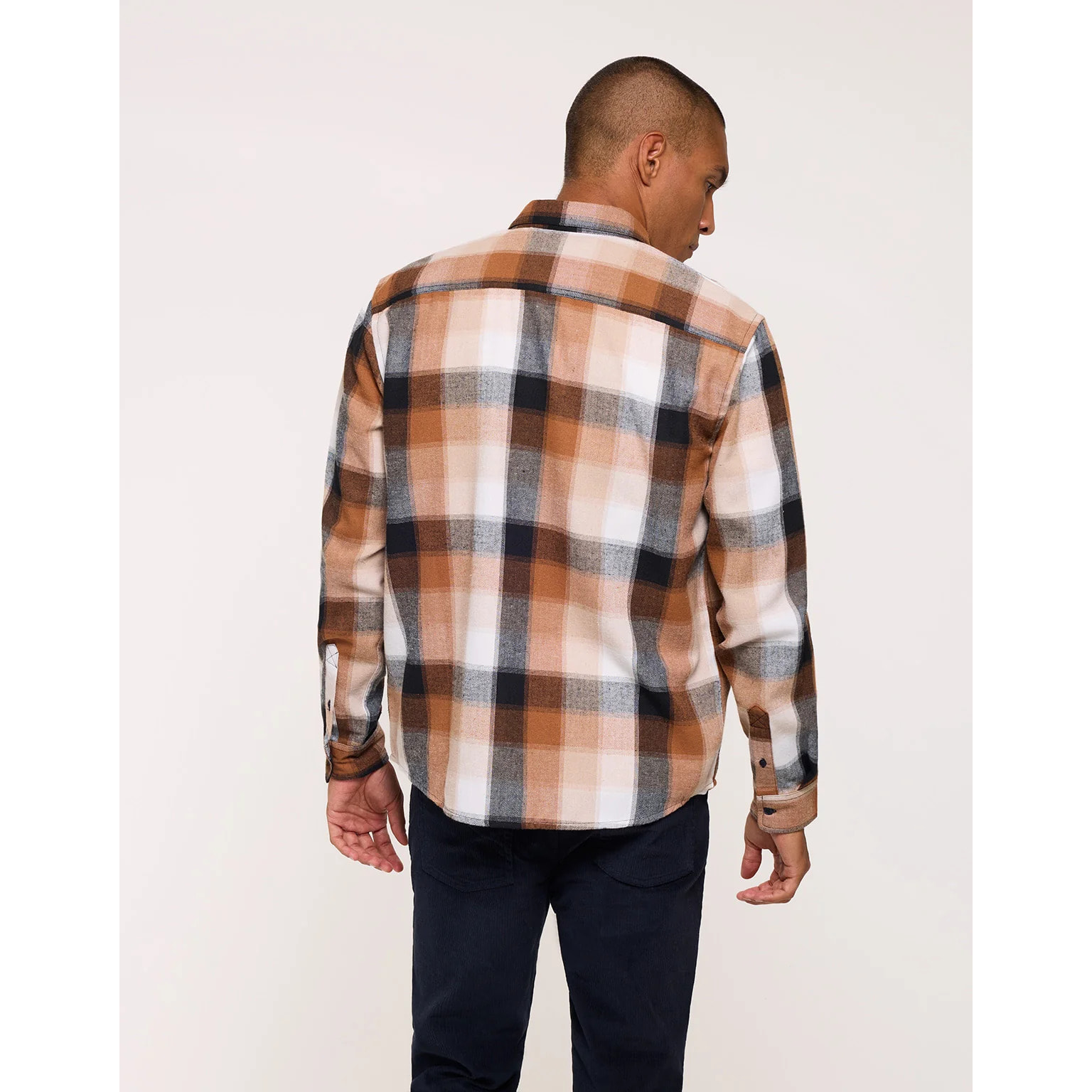 Camisa Manga Larga a Cuadros Marrón - Frost