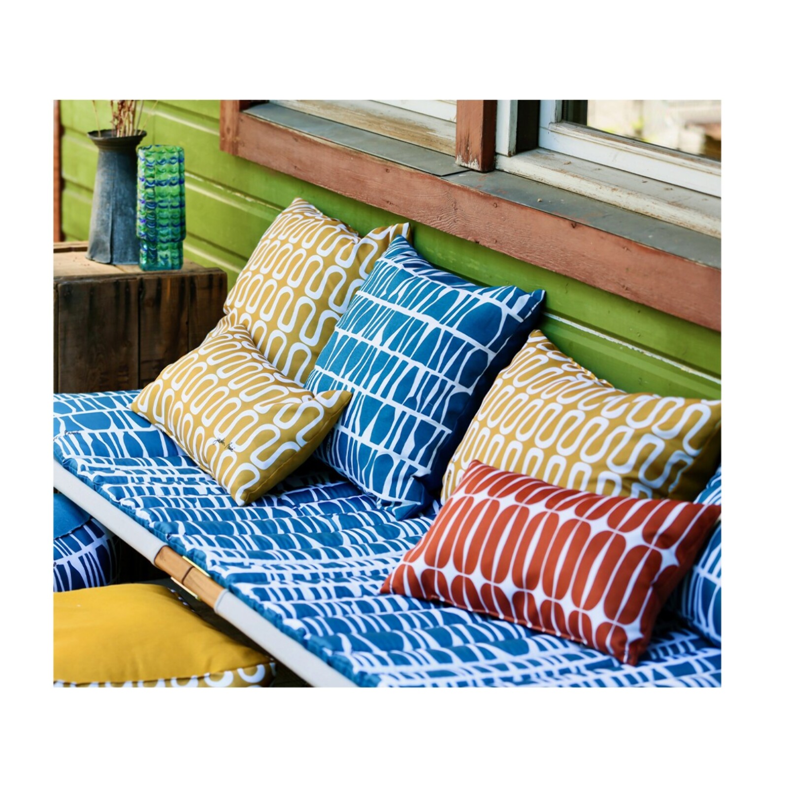 Lot de 2 coussins extérieur - ANDUZE TROPIC AVOCAT - 40x40x15