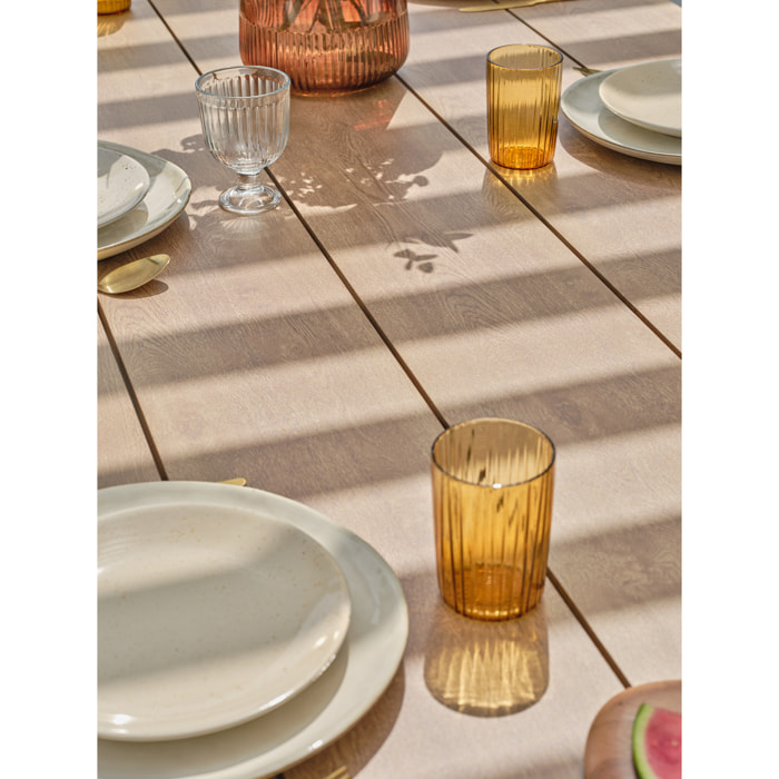 KELIA - Table de jardin 8 places - Grège